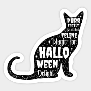 Black Cat - Funny Halloween Quote Sticker